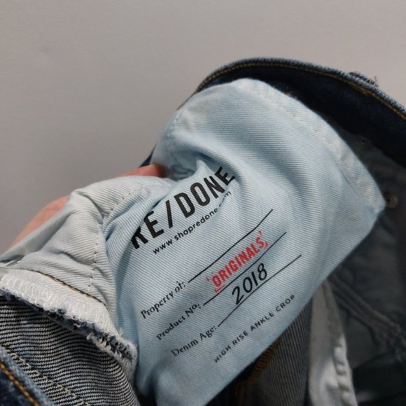 REDONE Hi Rise Ankle Crop Dark 71 - Picture 7 of 7